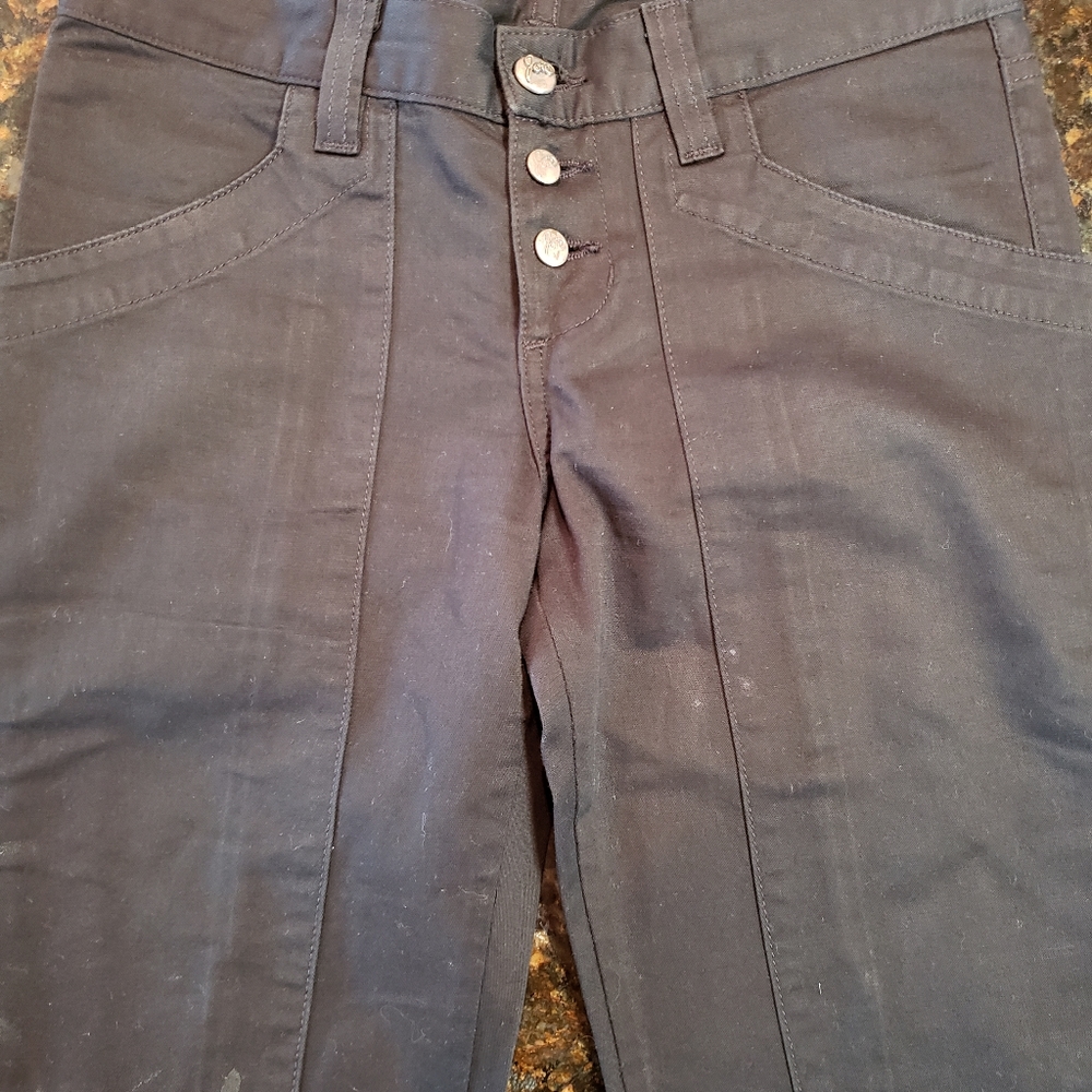 Joie Black Cotton Twill Pants 26